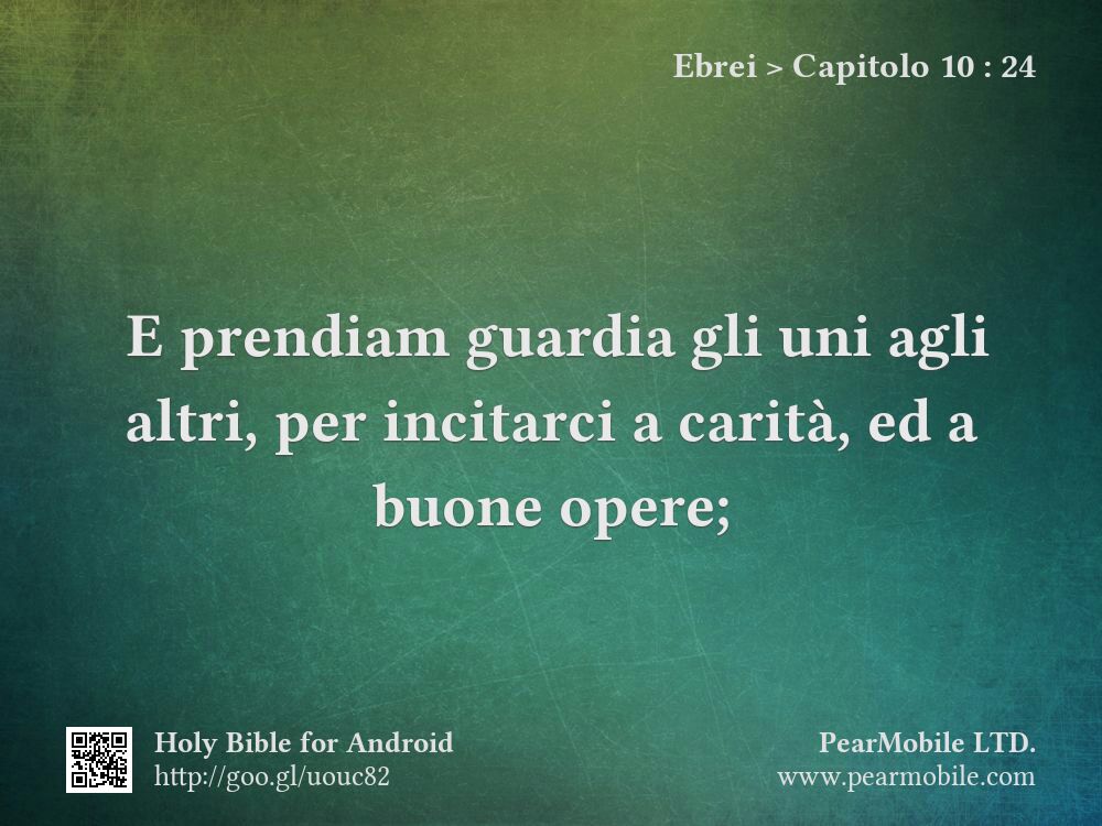 Ebrei, Capitolo 10:24